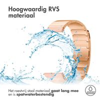 Selencia Stalen magnetisch bandje - Universeel 22 mm aansluiting - Rosé Goud