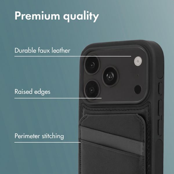 imoshion Back Cover with Card Holder and Stand Apple iPhone 18 Pro / 17 Pro - Black