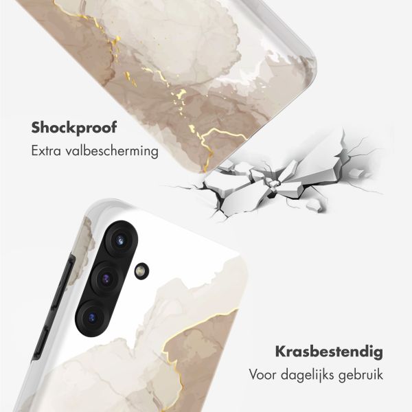 Selencia Vivid Backcover Samsung Galaxy S25 Plus - Marble Light Brown