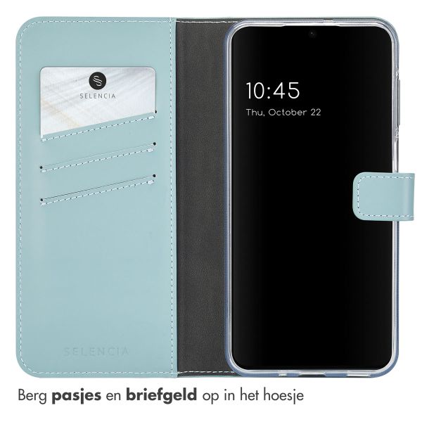 Selencia Echt Lederen Bookcase Samsung Galaxy A16 5G - Air Blue