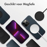 Accezz MagSafe Leather Backcover Apple iPhone 13 Pro - Nightfall Blue