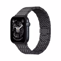 Pitaka Carbon Fiber bandje Apple Watch | 44/45/46/49 mm - Modern Carbon Black