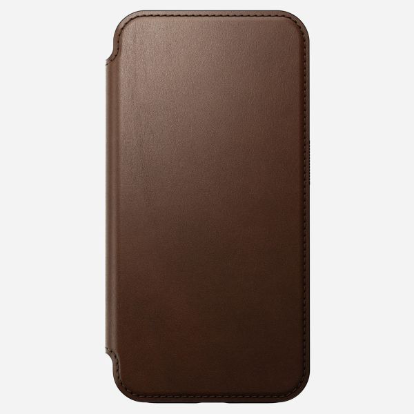 Nomad Modern Leather FolioBookcase Apple iPhone 15 Pro - Bruin