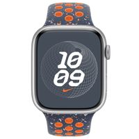 Apple Nike Sport Band Apple Watch Series 1 t/m 10 / SE / Ultra (2) (44/45/46/49 mm) - Maat S/M - Blue Flame