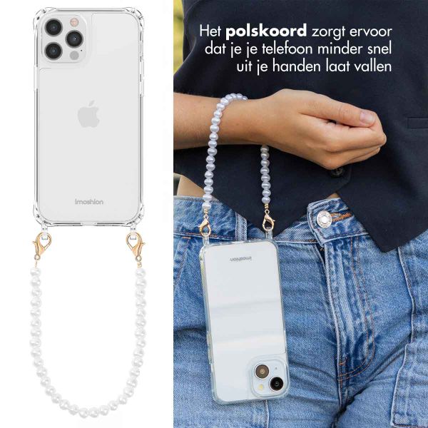 imoshion Backcover met koord + armband iPhone 12 Pro Max  - Parels