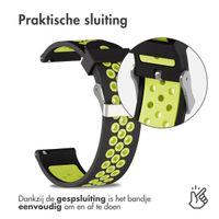 imoshion Siliconen sport bandje - Universeel 24 mm aansluiting - Zwart/Groen