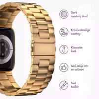 imoshion Stalen bandje Apple Watch Series 1 t/m 9 / SE (38/40/41 mm) | Series 10 / 11 (42 mm) - Goud