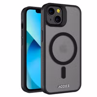 Accezz Rugged Frosted MagSafe Backcover iPhone 13 - Zwart