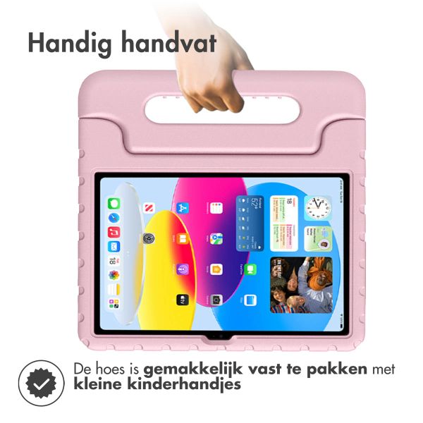 imoshion Kidsproof Backcover met handvat iPad 10 (2022) 10.9 inch - Lichtroze