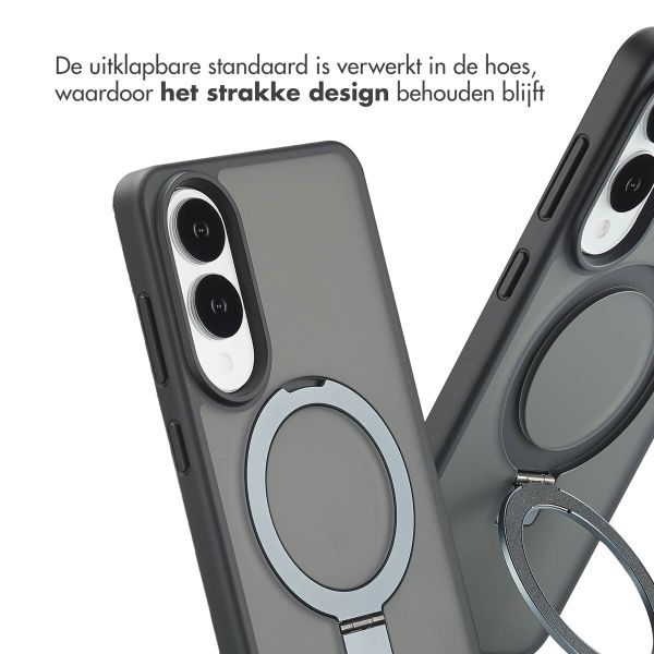 Accezz Ring Stand Backcover met MagSafe Samsung Galaxy S25 Edge - Zwart