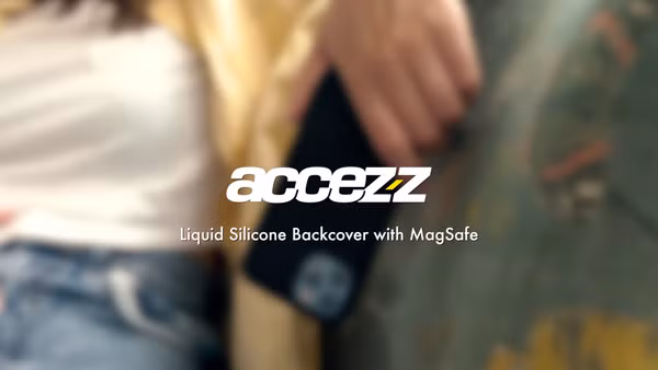 Accezz Liquid Silicone Backcover met MagSafe Apple iPhone Duo - Stone