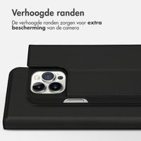 Accezz Premium Leather Slim Bookcase Apple iPhone 13 Pro Max - Zwart