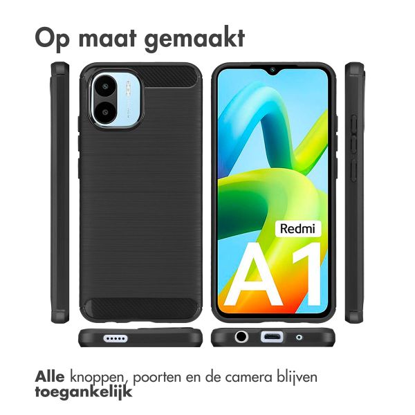 imoshion Brushed Backcover Xiaomi Redmi A1 / A2 - Zwart