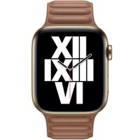 Apple Leather Link Apple Watch Series 1-9 / SE - 38/40/41 mm / Series 10 - 42 mm - Maat S/M - Saddle Brown