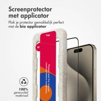 Accezz Triple Strong Full Cover Glas Screenprotector met applicator iPhone 15 Pro - Transparant