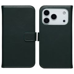 Selencia Echt Leren Bookcase Apple iPhone 17 Pro - Green