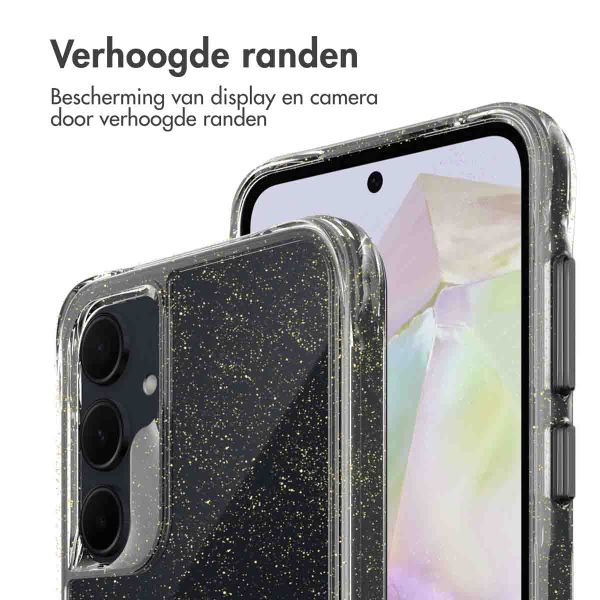 imoshion Clear Glitter Backcover Samsung Galaxy A35 - Goud