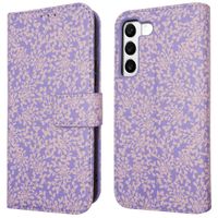 imoshion Design Bookcase Samsung Galaxy S22 - Purple White Flowers