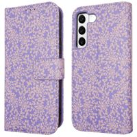 imoshion Design Bookcase Samsung Galaxy S22 - Purple White Flowers