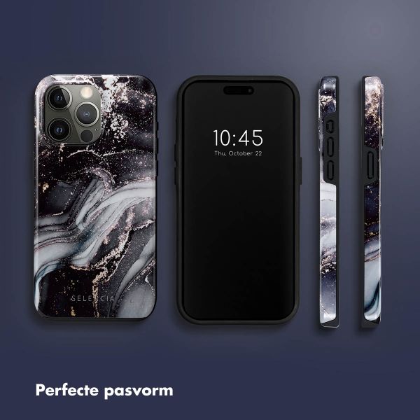 Selencia Vivid Backcover Apple iPhone 15 Pro Max - Chic Marble Black