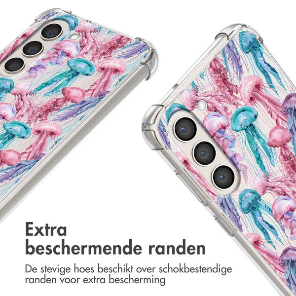 imoshion Design hoesje met koord Samsung Galaxy S23 Plus - Jellyfish Watercolor