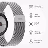 imoshion Milanees magnetisch bandje Google Pixel Watch 3 / 4 (45 mm) - Zilver