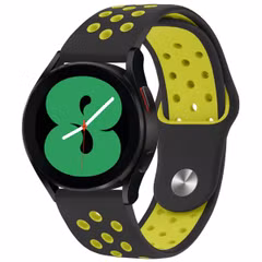 imoshion Siliconen sport bandje - Universeel 20 mm aansluiting - Zwart / Neon Geel