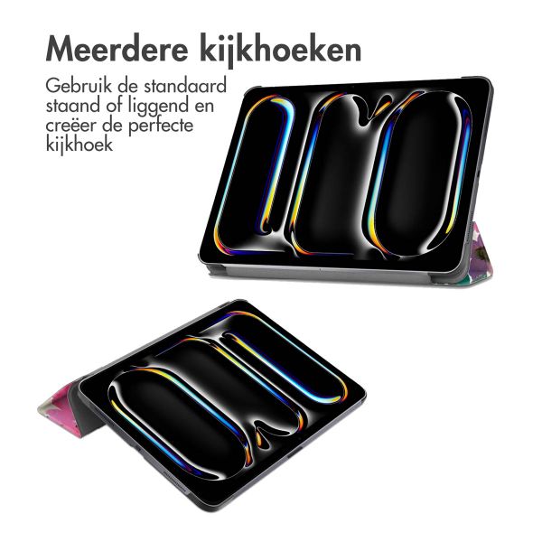 imoshion Design Trifold Bookcase Apple iPad Pro 13 (2025) M5 / (2024) M4 - Floral Water Color