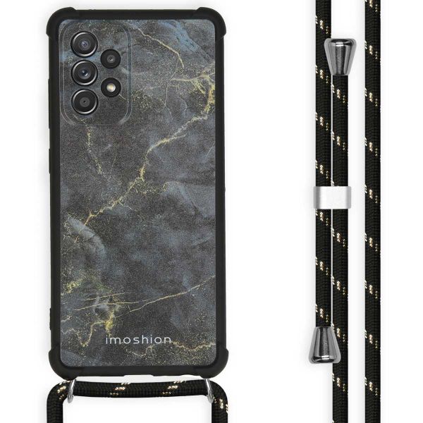 imoshion Design hoesje met koord Samsung Galaxy A52(s) (5G/4G) - Black Marble