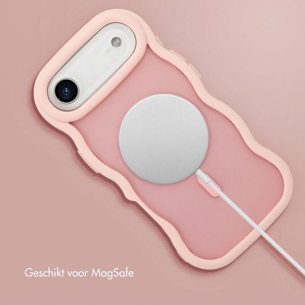 Selencia Wavy Backcover met MagSafe Apple iPhone Air - Soft Pink