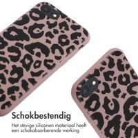 imoshion Siliconen design hoesje met koord Apple iPhone SE (2022 / 2020) / 8 / 7 - Animal Pink