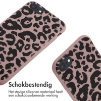 imoshion Siliconen design hoesje met koord iPhone SE (2022 / 2020) / 8 / 7 - Animal Pink