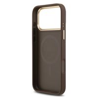 Guess Classic 4G Logo Backcover met MagSafe Apple iPhone 17 Pro Max - Bruin