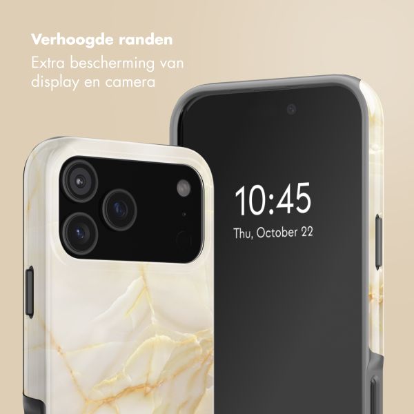 Selencia Vivid Backcover met MagSafe Apple iPhone 18 Pro Max / 17 Pro Max - Golden Beige Marble