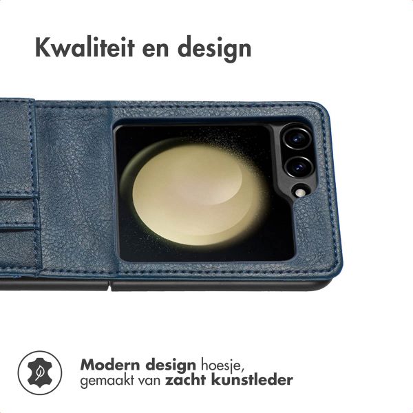 imoshion Luxe Bookcase Samsung Galaxy Z Flip 7 FE - Donkerblauw