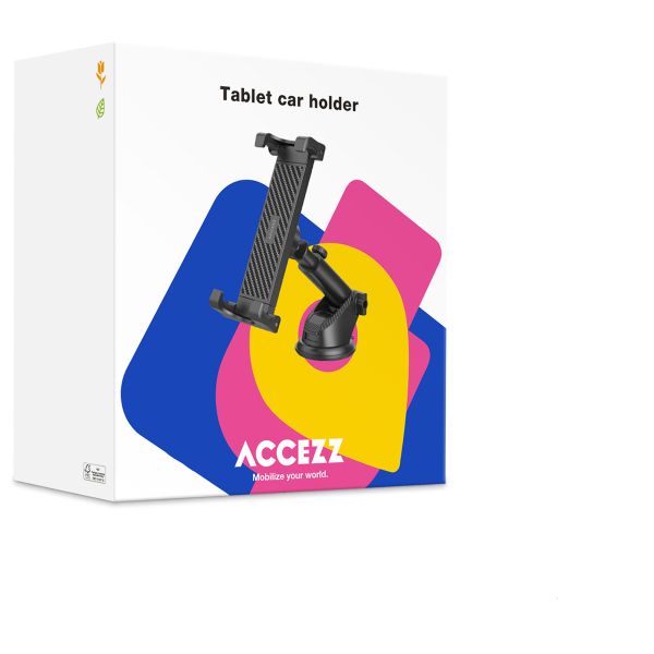 Accezz Tablet houder auto - Dashboard of voorruit - Verstelbaar - Universeel - Zwart