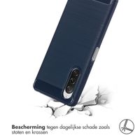 imoshion Brushed Backcover Sony Xperia 10 V - Donkerblauw