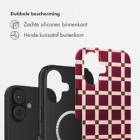 Selencia Vivid Backcover met MagSafe Apple iPhone 17 - Check This Burgundy