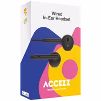 Accezz Oordopjes - Bedrade oordopjes - AUX / 3,5 mm Jack aansluiting - Zwart