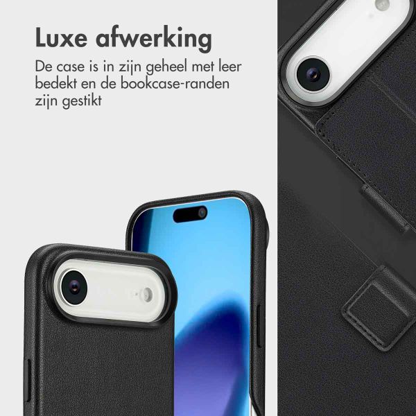 Accezz Leather Bookcase 2-in-1 met MagSafe Apple iPhone Air - Onyx Black