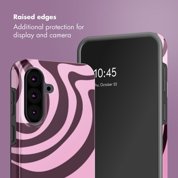 Selencia Vivid Back Cover Samsung Galaxy A37 (5G) - Wavy Swirl Pink Plum