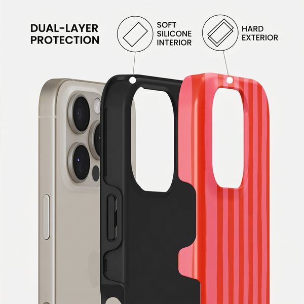 Burga Tough Back Cover with MagSafe Apple iPhone 16 Pro - Pomegranate