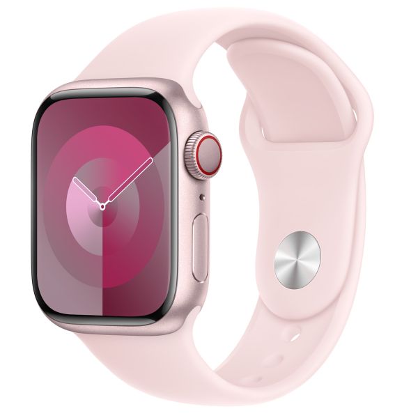 Apple Sport Band Apple Watch Series 1 t/m 9 / SE (38/40/41 mm) | Series 10 (42 mm) - Maat S/M - Light Pink