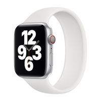 Apple 4 Pack Siliconen solobandje Apple Watch | 38/40/41/42 mm - Maat 2 - White/ Marigold/ Abyss Blue/ Succulent