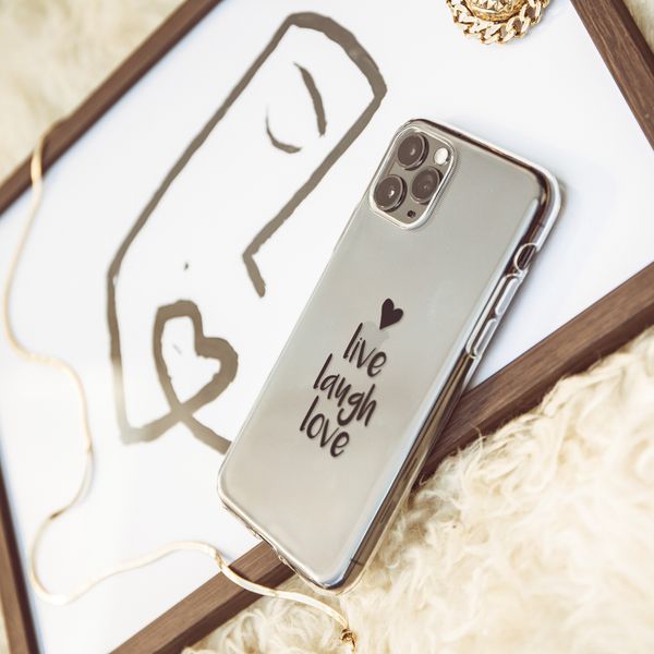 imoshion Design hoesje Galaxy A51 - Live Laugh Love - Zwart