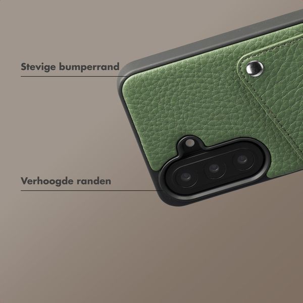 Selencia Riva Backcover met Pashouder Samsung Galaxy A57 (5G) - Sage Green