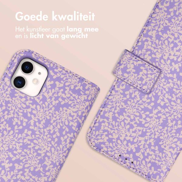 imoshion Design Bookcase iPhone 11 - Purple White Flowers