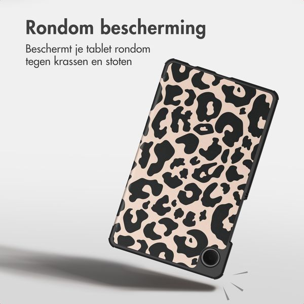 imoshion Design Trifold Bookcase Samsung Galaxy Tab A11 / A9 8.7 inch - Leopard