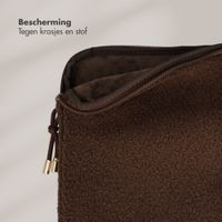 Selencia Teddy Laptophoes 15-16 inch - Laptopsleeve - Choco Brown