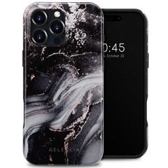 Selencia Vivid Tough Backcover met MagSafe iPhone 16 Pro Max - Chic Marble Black